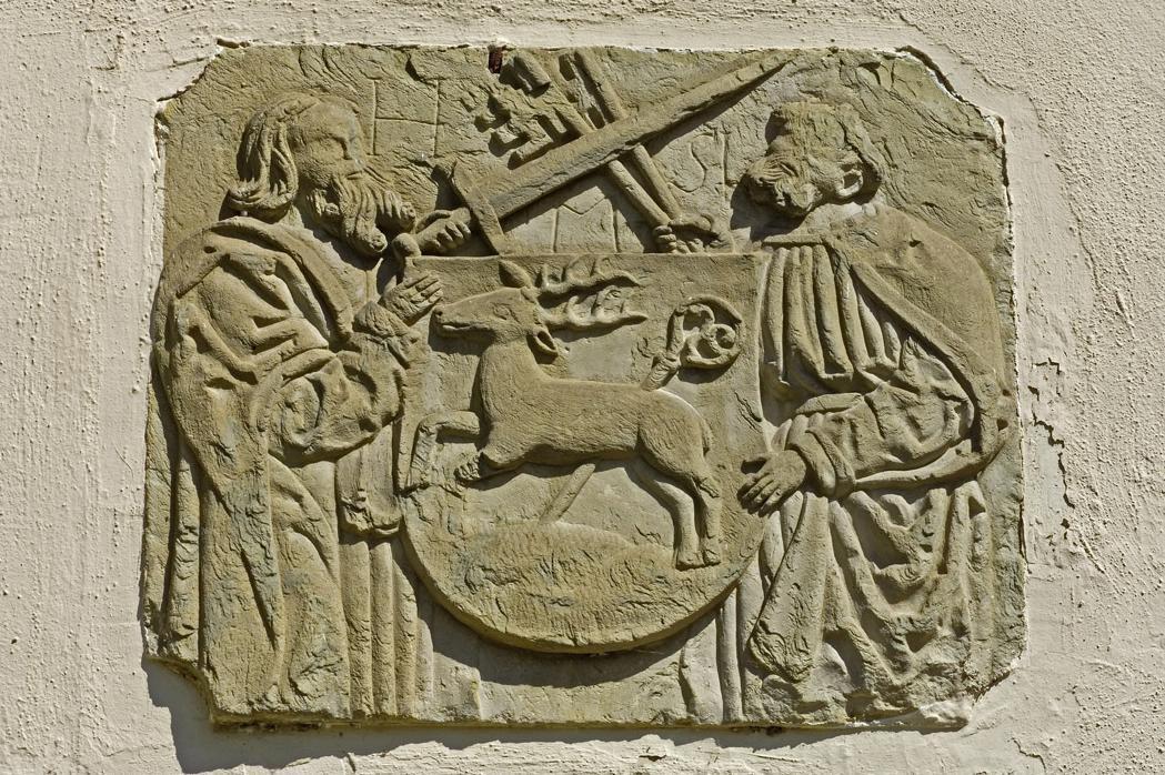 Gotisches Relief in Kloster Hirsau, wohl aus dem 14. Jahrhundert