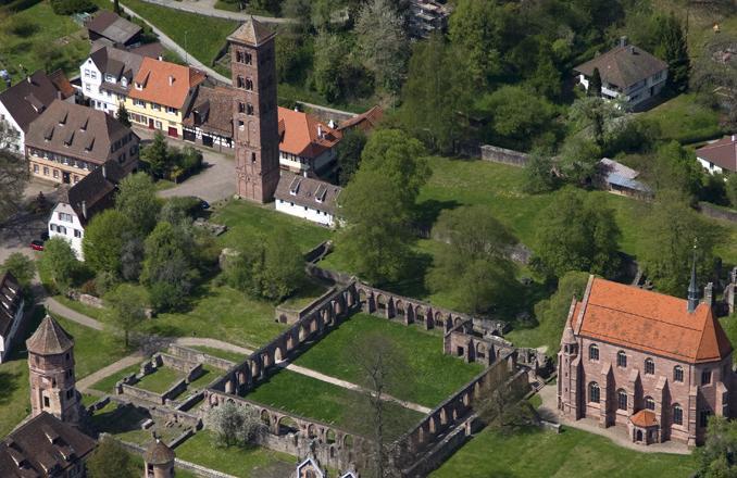 Aerial photo of Hirsau Monastery