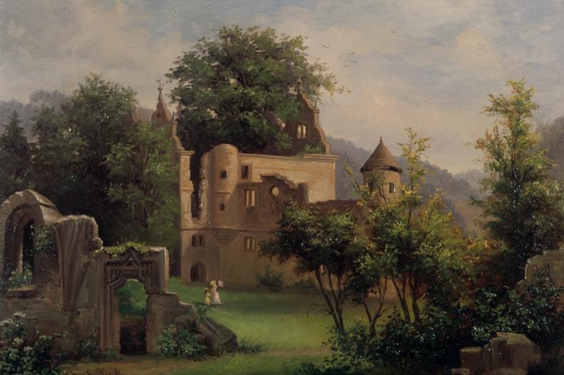 Gemälde von der Ulme in Kloster Hirsau, Sophie Heck, 1886