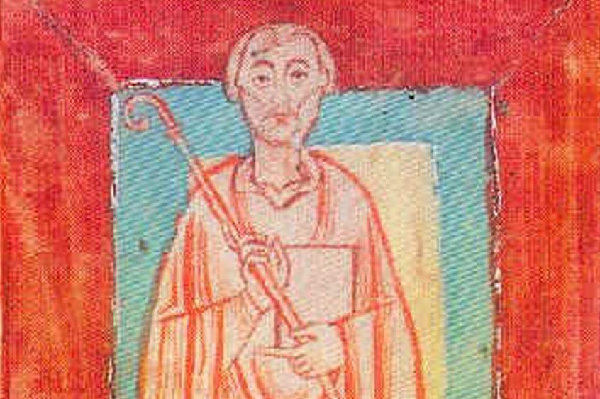 Miniature of Abbot Wilhelm von Hirsau (circa 1030–1091) from the Reichenau Monastery endowment register, circa 1150