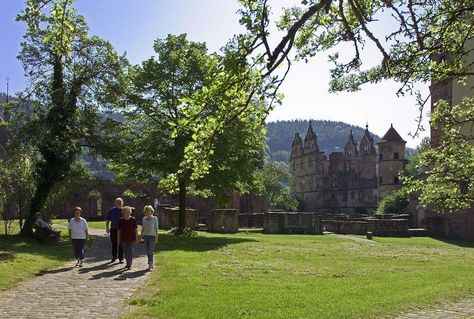 Hirsau monastery, visitors in the hunting lodge