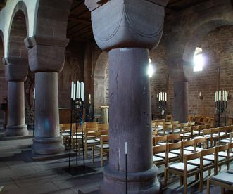 Innenaufnahme der Aureliuskirche von Kloster Hirsau