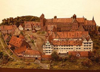 Model of Hirsau Monastery prior to its destruction in 1692, in the monastery museum