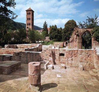 View toward the Owl Tower at Hirsau Monastery