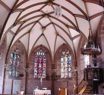 Innenansicht der Marienkapelle im Kloster Hirsau