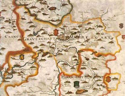Die Grafschaft Mömpelgard, Landtafel von Heinrich Schickhardt
