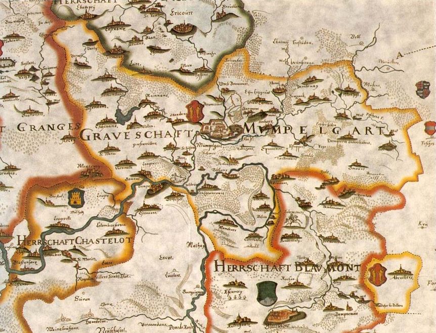 Die Grafschaft Mömpelgard, Landtafel von Heinrich Schickhardt
